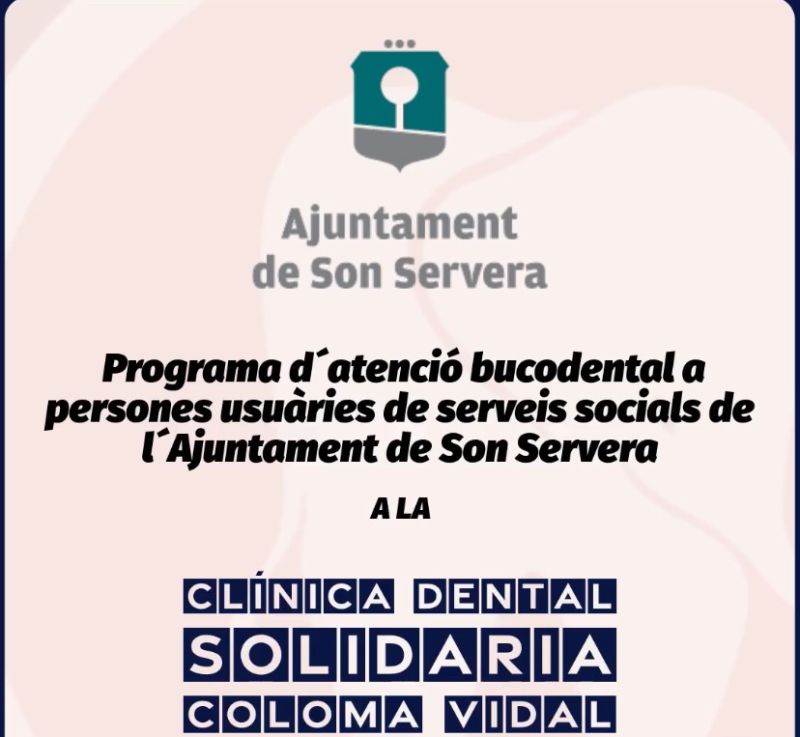 Concessió Subvenció de l´Ajuntament de Son Servera a la Clínica Dental Solidària Coloma Vidal