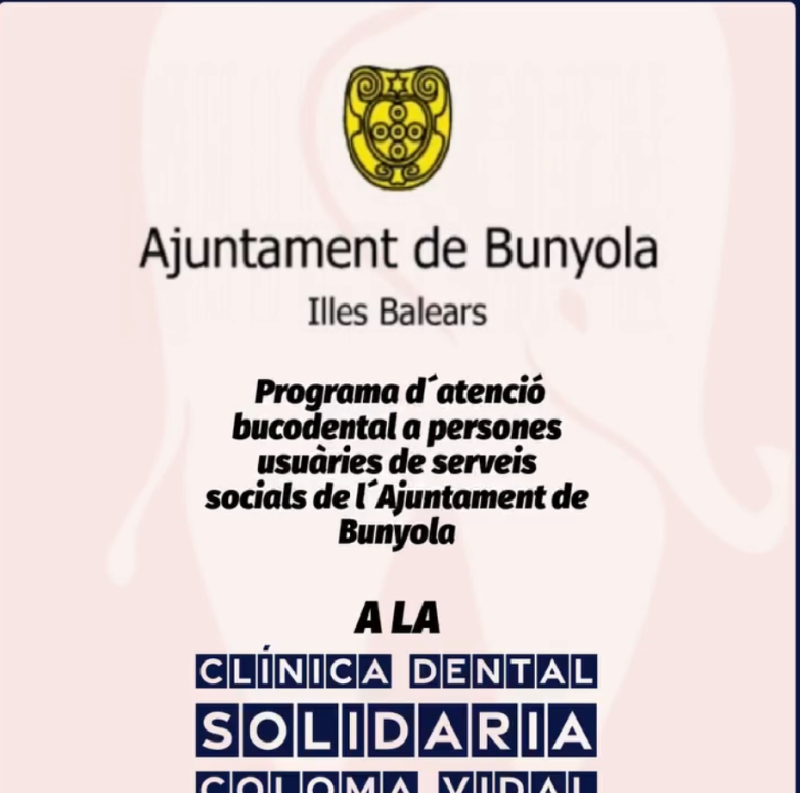 Concessió Subvenció de l´Ajuntament de Bunyola l a la Clínica Dental Solidària Coloma Vidal